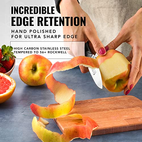 Cutluxe 5-Piece Chef Knife Set Without Block - Razor Sharp German Steel