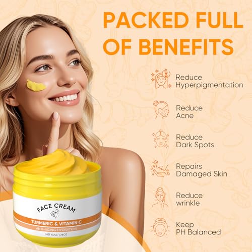 Turmeric Soap Bar and Turmeric Face Cream and Turmeric Face Wash Set for Face & Body, Facial Cleanser, Soothing, Hydrating Skin Care Set for All Skin Type, Cleansing Mousse, Bring a Bubble Net