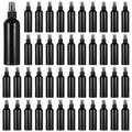 48 Pcs 4 oz Plastic Spray Bottles - 120 ML Travel Size, Fine Mist Sprayers, Ideal for Perfumes, Cosmetics, Cleaning Solutions, and More, Black