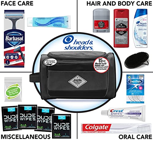 Men's Travel Grooming Kit - 15-Piece TSA Compliant Personal Care Set with Dopp Bag - Variation of THIS listing