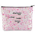 WZMPA Cat Marie Cosmetic Bag Marie Fans Gift You Are Braver Stronger Beautiful Than You Know Marie Makeup Zipper Pouch Bag (Cat Marie)