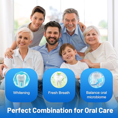 Probiotic Toothpaste Set with Whitening & Fresh Breath - Fluoride-Free, Deep Cleaning, Enamel Safe