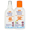 Double pack Safe Sea Anti-jellyfish Sting Protective Lotion- SPF40 Spray and SPF50 for kids- Hypoallergenic Jellyfish & Sea Lice Sunscreen for Safer Sea (4oz Bottle, 2 Pack)