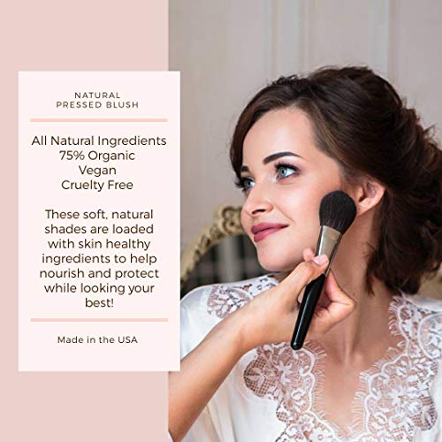 Mom's Secret Natural Pressed Blush Dusty Rose - Organic, Vegan, Cruelty-Free, 0.18 oz