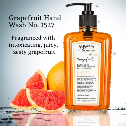 C.O. Bigelow Grapefruit Hand Wash, Village Perfumer Liquid Hand Soap with Aloe Vera & B5, 10 Fl Oz