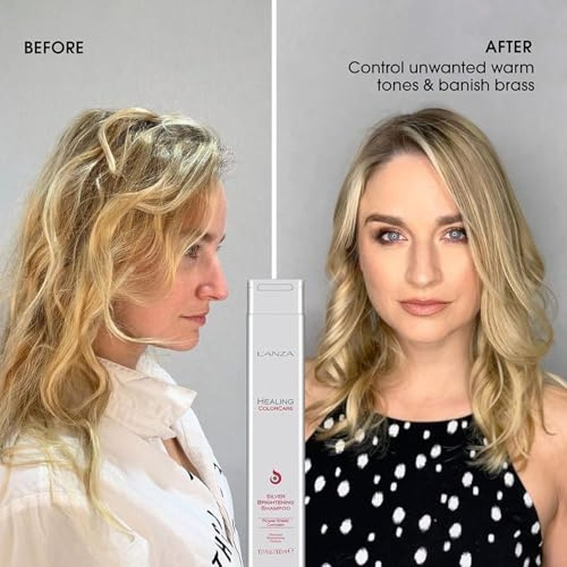 L'ANZA Healing Colorcare Purple Shampoo For Blondes & Highlights Purple Toning Shampoo, Neutralizes Brass, Brightens Blonde, Adds Shine, Repairs, Moisturizing, Color Safe, Sulfate Free