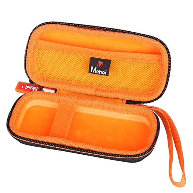 Mchoi Hard Carrying Case Fits for Gillette Fusion5 Men¡¯s Razor & Proglide Shield Men's Razor, Case Only (Black, Orange)