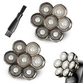 2 Pack 7D Floating Rotary Shaver Replacement Heads for Bald Men, Stainless Steel