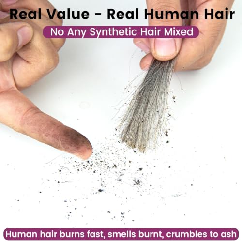 Topnormantic Gray Human Braiding Hair - 18 Inch Deep Wave Salt & Pepper Natural Extensions