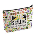 KUIYAI Jamaica Vacation Makeup Bag for Lovers - Cosmetic Travel Gift for Girls Trip - Souvenir for Travelers (JamaicaMakeup)