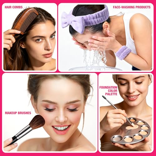 BS-MALL XL Makeup Brush & Beauty Tool Assortment Set with Bag & Sponges