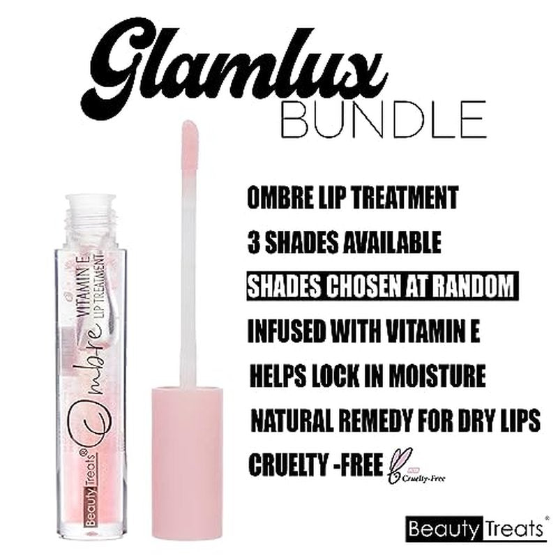 Beauty Bundle Mystery Makeup Sets Kitty Twinkle Eyes Patches, Amorus Matte Sweet Blush Stick, All Day Setting Spray & Beauty Treats Ombre Lip Treatment Gifts