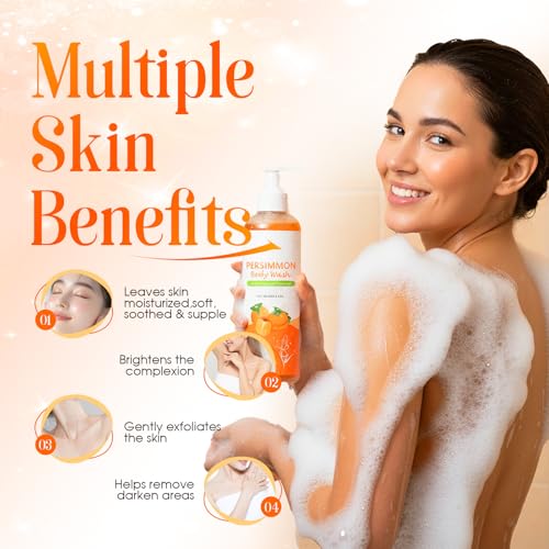 Persimmon Soap & Body Wash Set for Sensitive Skin - Odor Control, 2 Piece