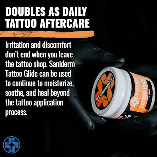 Saniderm Dreamsicle Tattoo Glide 4oz - Natural Orange & Vanilla Scented, Petroleum-Free, Skin Nourishing