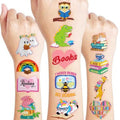 96 PCS Reading Book Pre-Cut Temporary Tattoos for Kids | Super Cute Library Booklist Nerd Themed Birthday Party Favors, Supplies, Decorations, Fake Tattoo Stickers, School Rewards & Gifts Boys & Girls