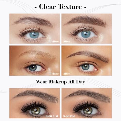 Eyebrow Microblading Pencil with 4-Fork-Tip, Lift and Snatch Brow Tint Pen, Waterproof & Long-Lasting Creates Natural-Looking Brows for Women (Light Brown)