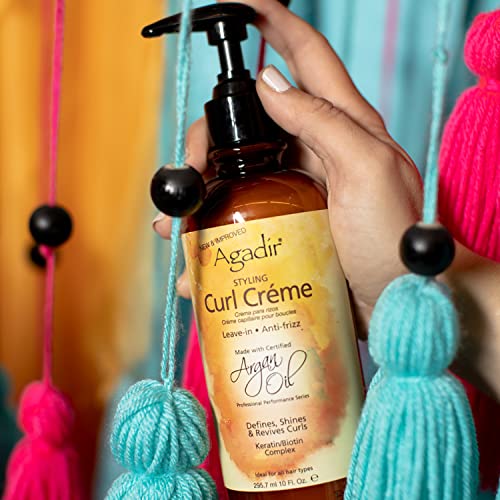 AGADIR Curl Styling Cream - Hydrating Leave-In Hair Product for Curly Hair