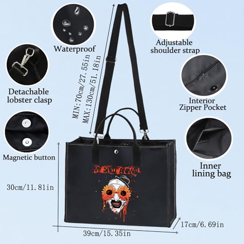 BWWKTOP Clown Movie Cosmetic Makeup Bag Movie Fans Gifts Horror Movie Zipper Pouch for Women Girls