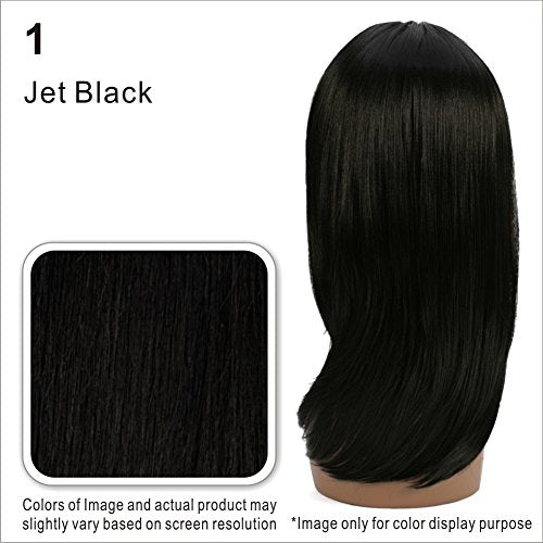 Wig for Women - Silver-V 18-Inch Synthetic Heat-Resistant Layered Style with Feather Bang - Variation 1