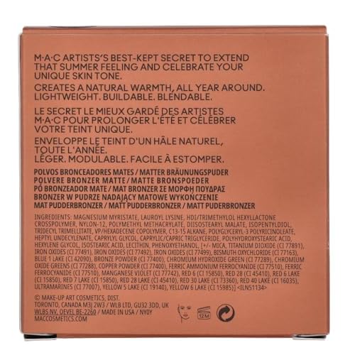 Mac Skinfinish Sunstruck Matte Bronzer Matte Light Golden