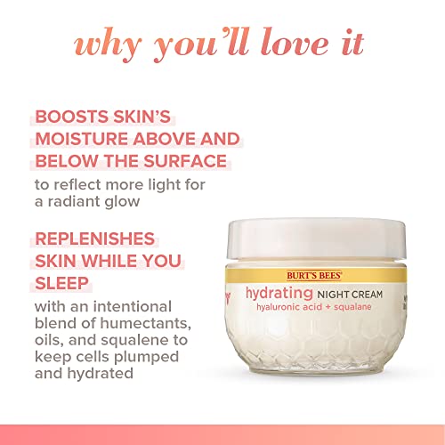 Burt's Bees Truly Glowing Night Cream Unisex 1.8 oz, White (I0115908)
