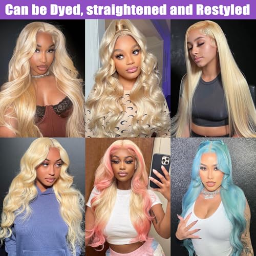 613 Blonde Body Wave Hair Bundles - 12 Inch Brazilian Virgin Human Hair - Variation BW-12 / 613