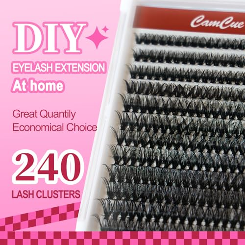 Lash Clusters DlY Eyelash Extensions 50D 0.07 D Curl 9-16mm Eyelash Clusters Mixed Tray Cluster Eyelash Extensions Natural individual Lashes (50D-0.07D-9-16mm)
