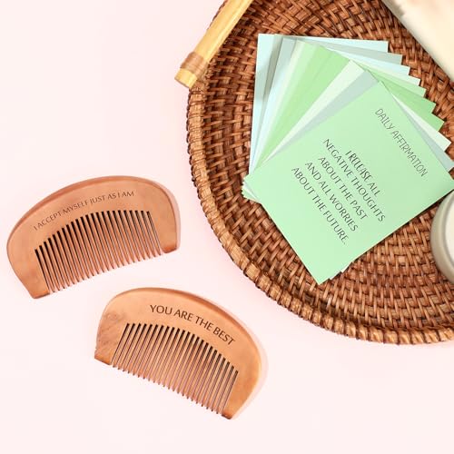 20 Sets Birthing Comb Labor Pain Relief with Affirmation Cards - Pregnancy Stress Relief Gift