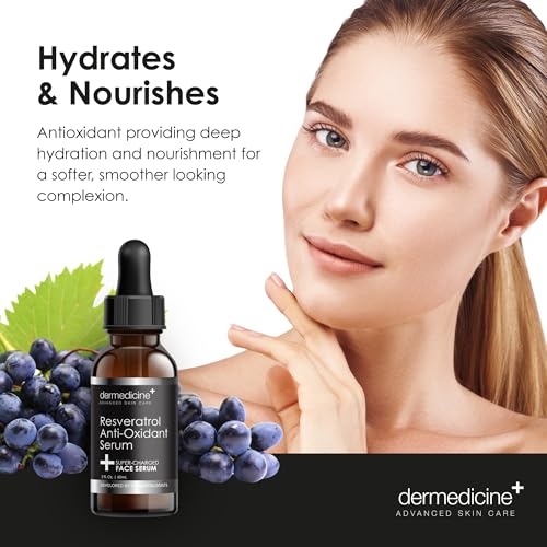 Resveratrol Facial Serum for Anti-Aging & Skin Rejuvenation - 2 fl oz