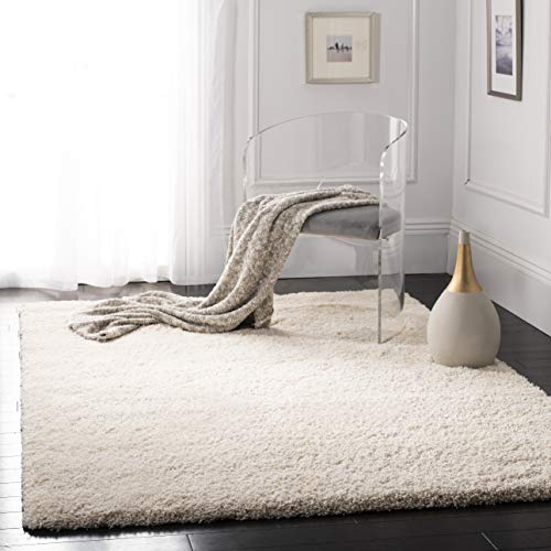 4' x 6' Ivory Shag Area Rug - California Collection, Non-Shedding, Plush Thick Pile