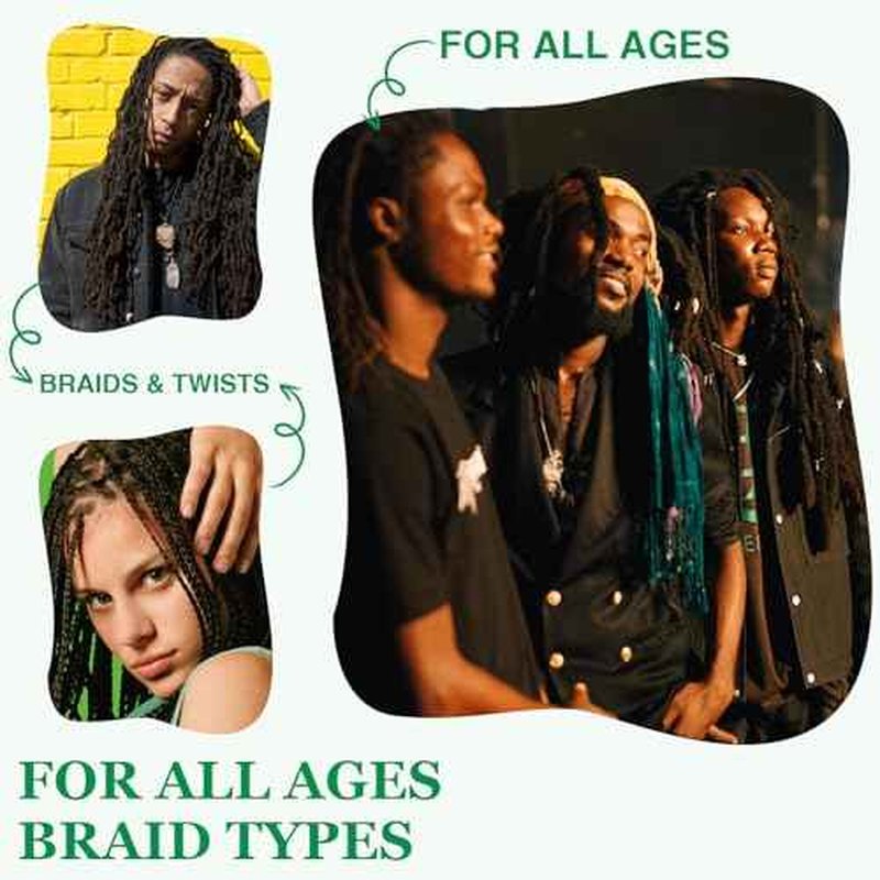 Braid Spray Rose Mint for Dreads Dreadlocks - Braids Locks Sprays Rose Water Braiding Spray for Locs Dull Shine & Lightweight - Loc Moisturizer for Box Braids Rosemary Oil for Hair Growth Hair Bonnet