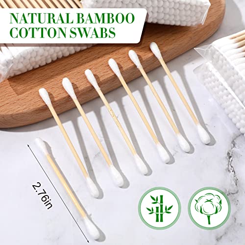 Dunzy 10,000 Pcs Double Round Cotton Swabs Bulk for Ear & Pet Cleaning