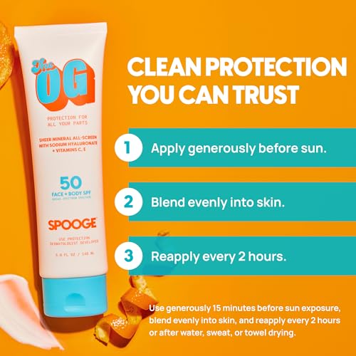 Mineral Sunscreen SPF 50 with Zinc Oxide - Hydrating, Reef Safe, 1.7 Oz
