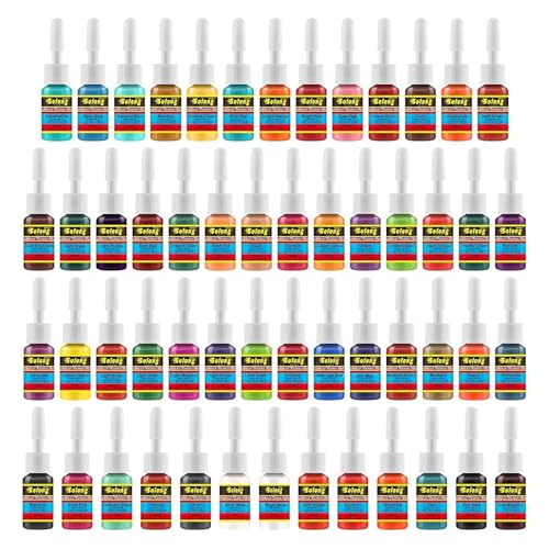 Solong Tattoo Ink Set 54 Colors - Complete 1/6oz (5ml) Pigment Kit, Professional Tattoo Supplies, Variation of THIS listing