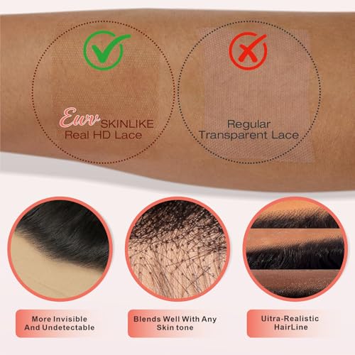 Human Hair Closure 5x5 HD Lace Body Wave 12 Inch Unprocessed Brazilian Virgin