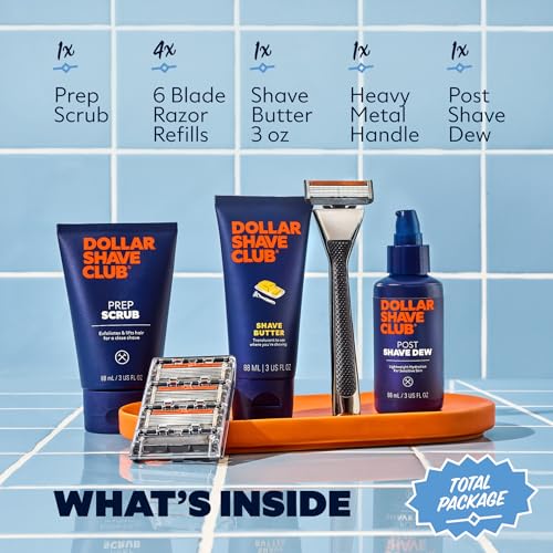 Men's Shaving Gift Set with Razor, Blades, Shave Butter & Accessories