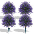 Grooy Lavender Artificial Topiary Ball 4 Pack UV Resistant Outdoor Decor - Lavender Ball 4pc