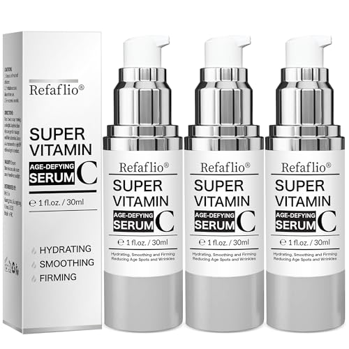 Super Vitamin C Serum for Women over 70, Rapid Anti Aging Cream, Face Lift Cream, Hydrates, Softens, Lifts and Firms, Fights Wrinkles, Advanced Super Serum C 3PCS. (90ml)