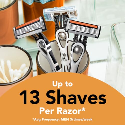 BIC Flex 5 Disposable Razor for Men, Sensitive Skin Razor For a Smooth, Comfortable and Close Shave, 10 Piece Razor Set