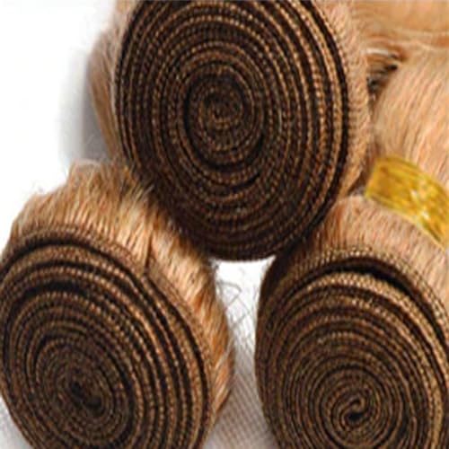 Yuksoocosh Light Brown #30 Human Hair Bundles 8-30 Inch Straight Brazilian Virgin Hair