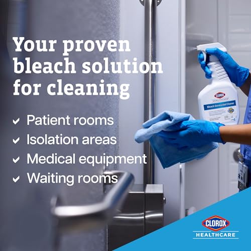 Clorox Healthcare Germicidal Bleach Spray - Kills 50+ Microorganisms in Healthcare Settings, 32 fl oz (Pack of 6)