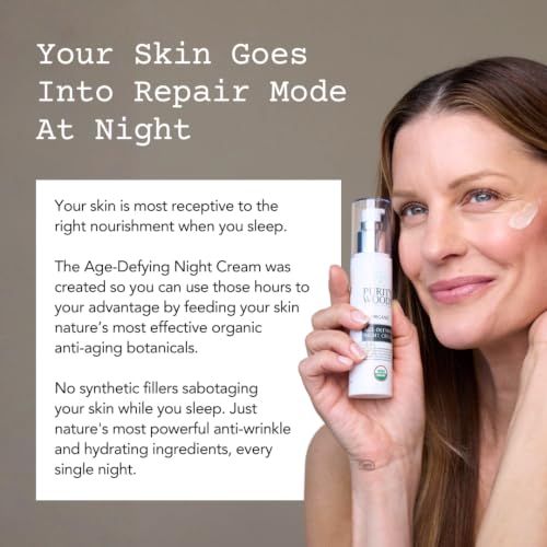 Organic Anti-Aging Night Cream for Mature Skin - Hydrating & Firming