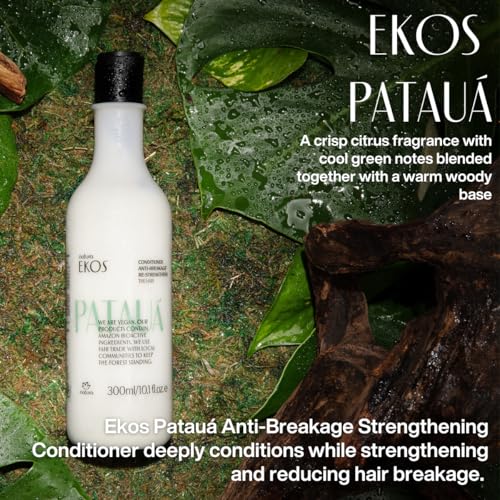 natura - Ekos Patau? Hair Anti-Breakage Re-Strengthening Conditioner Refill - Hair Loss - Fortify Roots, Strands - Vegan Hair Care - Brazilian Beauty Secrets - Personal, Self Care - 10.1 fl oz (300ml)