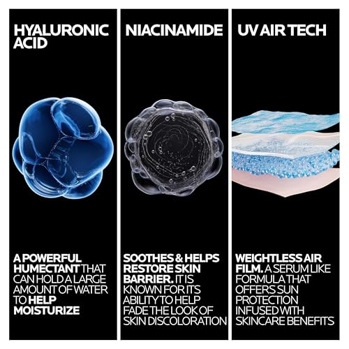 La Roche-Posay Anthelios UVAir™ Sunscreen Serum SPF 50 Chemical, Hyaluronic Acid, Sensitive Skin