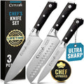 Cutluxe 3-Piece Chef Knife Set - Razor Sharp German Steel, Full Tang Ergonomic Design