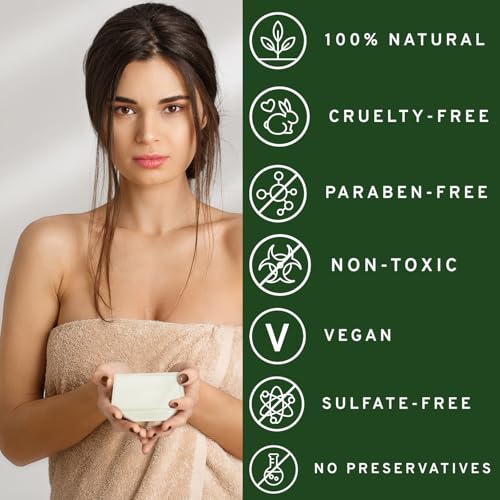 Tea Tree Oil Soap Bar for Face & Body, 4oz ?All Natural Remedy Skin Cleanser ? Pure Essential Oil Infused Skincare Cleansing Soap for Dirt & Acne - Tea Tree Face & Body Wash Made in USA