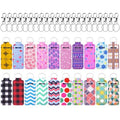 Duufin 20 Pieces Chapstick Keychain Holder Lip Balm Holder Lipstick Holder with 20 Pieces Metal Clip Cords for Purse Backpack
