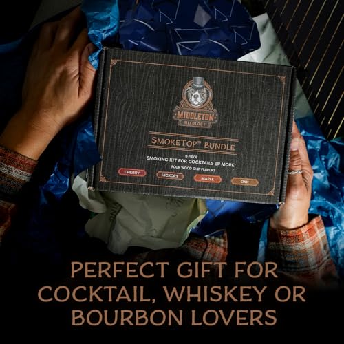 Cocktail Smoker Kit with Torch & 4 Wood Chip Flavors - Home Bar Accessory