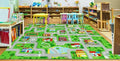 Kids Traffic Road Playmat Carpet - Non-Slip City Map Rug for Toddler Playroom, 6.6'x9.8' Green