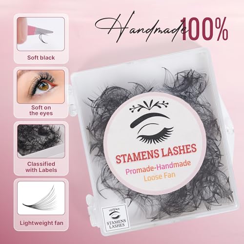 Promade Volume Lash Extensions 16D-0.05-D Curl 13mm - Natural Fluffy Fans